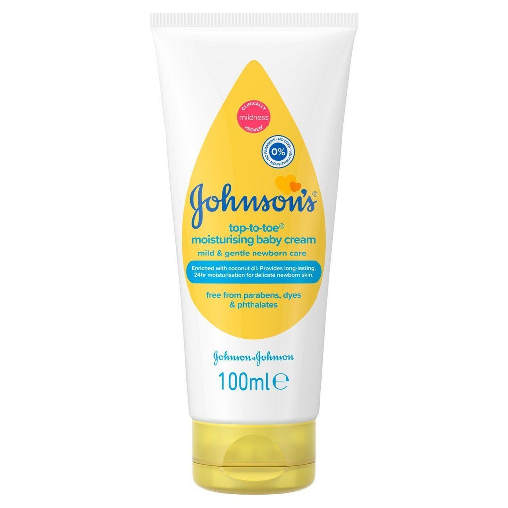 Johnson's Top To Toe Moisturising Baby Cream (100ml)