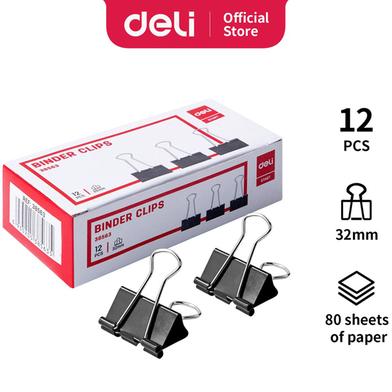 Deli Effortless Binder Clip 32 mm/ Dozen