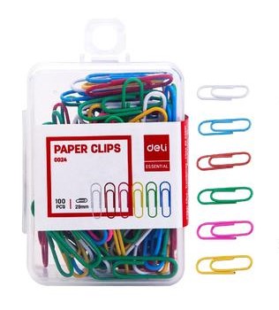 Deli Color Paper Clip (Any Colour) - 100 pcs