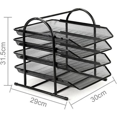 4 Tier File Rack Metal