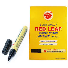 Red leaf Whiteboard Markers